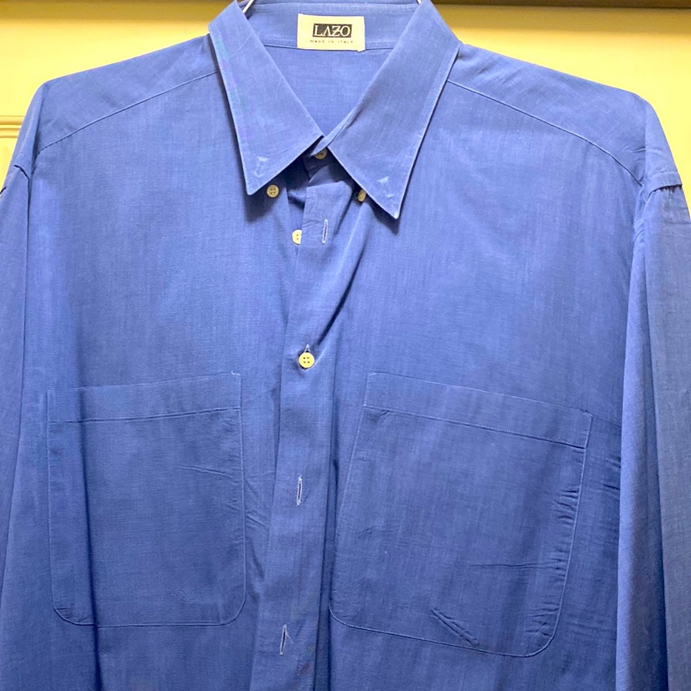Lazo men’s blue dress shirt 👔 17 1/2 44